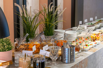 Breakfast Buffet Concept, Breakfast Time in Luxury Hotel