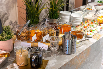 Breakfast Buffet Concept, Breakfast Time in Luxury Hotel