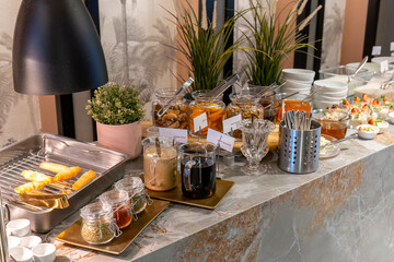 Breakfast Buffet Concept, Breakfast Time in Luxury Hotel