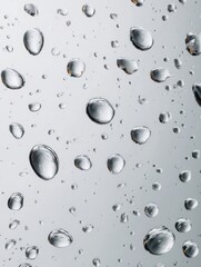 High-resolution image of tiny water droplets on a surface.