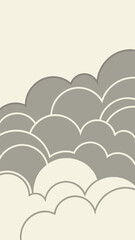 Abstract cloud design with geometric shapes and transparency suitable for design projects