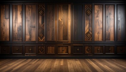 Dark wood panelled room (1)