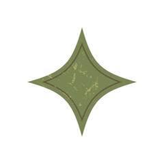 Fototapeta premium Bold brutalist star icon. Abstract shape with a simple grunge texture. Minimal element, y2k style, and contemporary brutalism. Perfect for modern projects, decorative features, and artistic