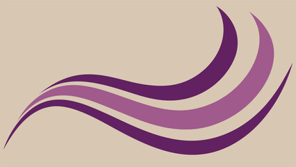 Abstract design of flowing purple and lavender waves on a neutral background
