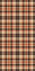 Calm texture pattern tartan, mexican background vector textile. Fancy fabric check seamless plaid in orange and dark colors.