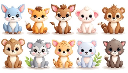 Cute cartoon animals