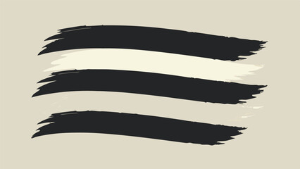 Obraz premium Abstract grunge brush strokes in black and white with a clean graphic design