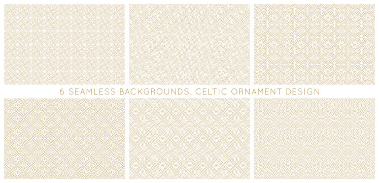 Seamless texture celtic style. Original ethnic ornament.