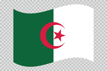 Flag of Algeria. Algerian national symbol in official colors. Template icon. Abstract vector background.