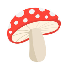 Illustration of a Red Spotted Mushroom