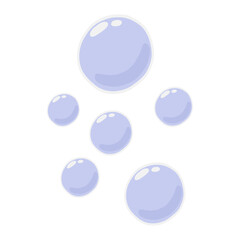 Illustration of Floating Water Bubbles