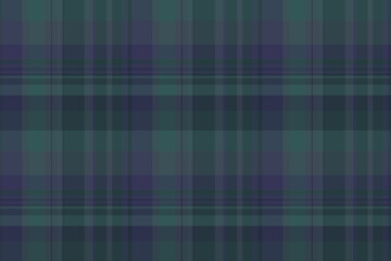 Guy plaid seamless fabric, african background textile tartan. Daisy vector texture check pattern in dark and cyan colors.
