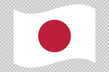 Flag of Japan. Japanese national symbol in official colors. Template icon. Abstract vector background.