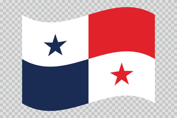 Flag of Panama. National symbol in official colors. Template icon. Abstract vector background.