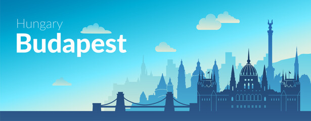 Obraz premium Unlock the Secrets of Budapest Experience a Breathtaking Skyline View of Hungarys Vibrant Capital