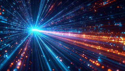 Naklejka premium Abstract light streams moving with modern speed