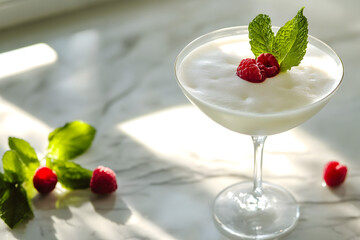 dessert with berries suitable for marketing and background