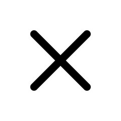 close, cancel button UI icon vector