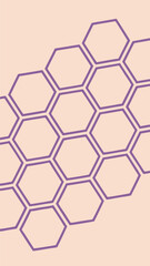 Obraz premium Geometric hexagon pattern on a transparent background ready for versatile design projects