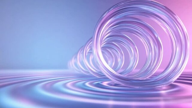 Enigmatic Rings: A mesmerizing arrangement of interconnected rings creates a captivating scene of depth and movement, highlighted by an ethereal color palette.