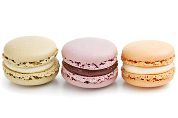 Pastle color of macaron with white background. Suitbale for markerting, advertising and blogging. 