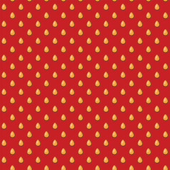 Strawberry texture seamless pattern on color background. Natural delicious fresh ripe tasty fruit. Vector illustration for print, fabric, textile, banner, other design. Food concept.