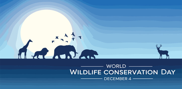 World Wildlife Conservation Day concept Vector illustration.