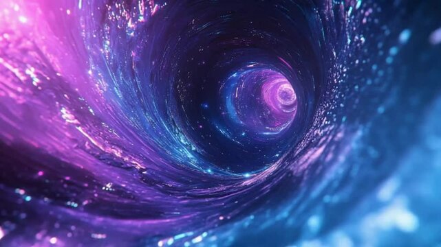 Abstract vortex of swirling neons