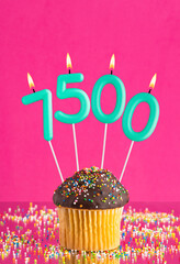 Number of followers or likes - Candle number 7500