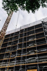 Fototapeta premium construction site with scaffolding