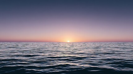 Obraz premium Calm sea at sunset.
