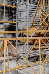 construction site with crane