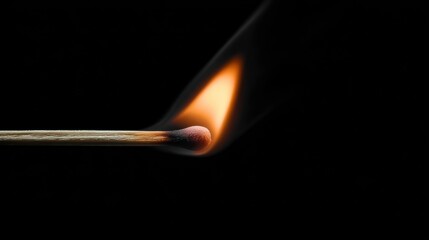 Burning match head detail