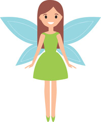 vector illustration a fairy flat