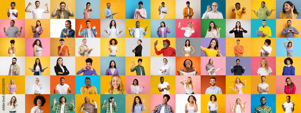 Poster a vibrant collection features diverse individuals from various backgrounds, each demonstrating uniqu