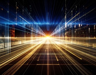 Futuristic city highway