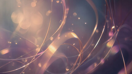 Abstract colorful swirls with light bokeh effect in a dreamy style  