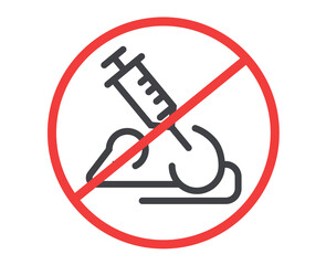 No animal cruelty no experiments on animals isolated icon. Vector flat graphic design illustration