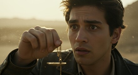 Mysterious Desert Discovery: A Young Man's Astonishment