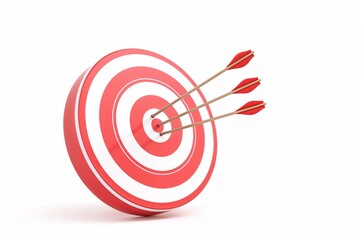 Precision target with arrows in focus