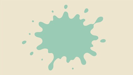 Artistic pastel teal splatter design with transparency on a white background