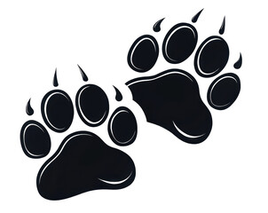 Animal Paw Prints Imprinted on Transparent Background Representing Wildlife and Nature Exploration