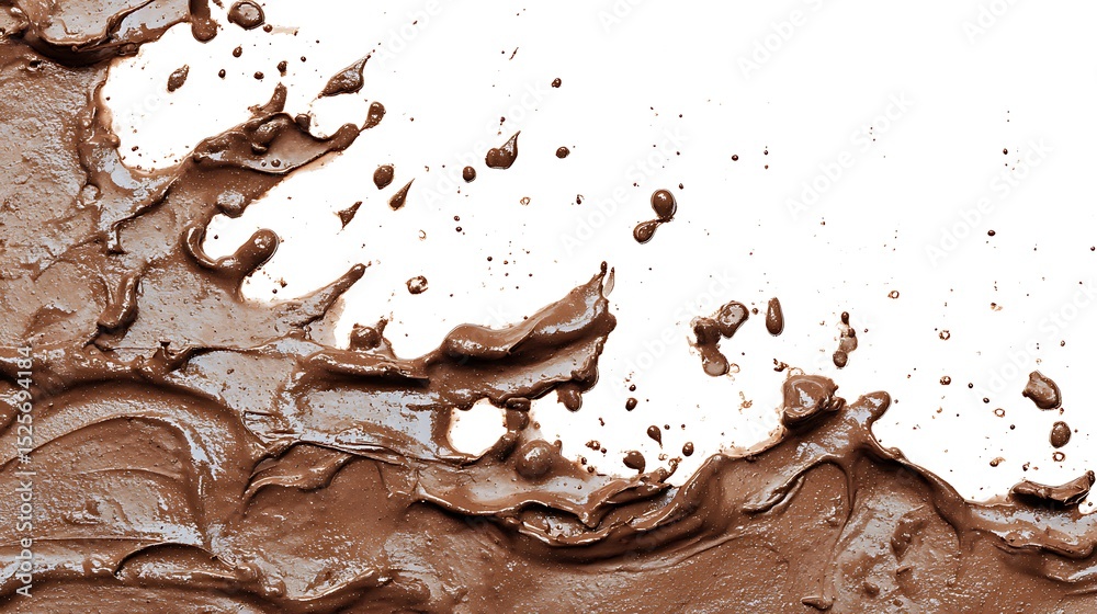 Poster mud drops and smears with chunky texture isolated