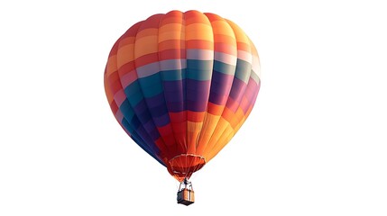 Fototapeta premium Vibrant hot-air balloon isolated