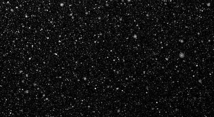 Realistic Illustration of Snow Falling Over a Black Background For Any Purpose