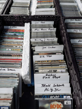 Collection of Classic Rock CDs Organized by Artist Names