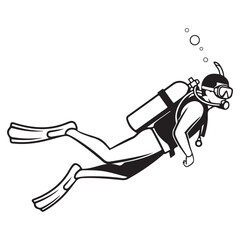 Scuba diver vector image