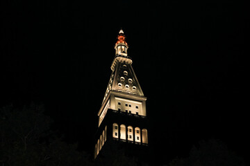 Met Life Tower Illuminated at Night - October 21, 2010