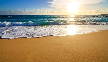 Obraz premium Golden beach sunset
