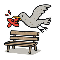 Doodle of seagull